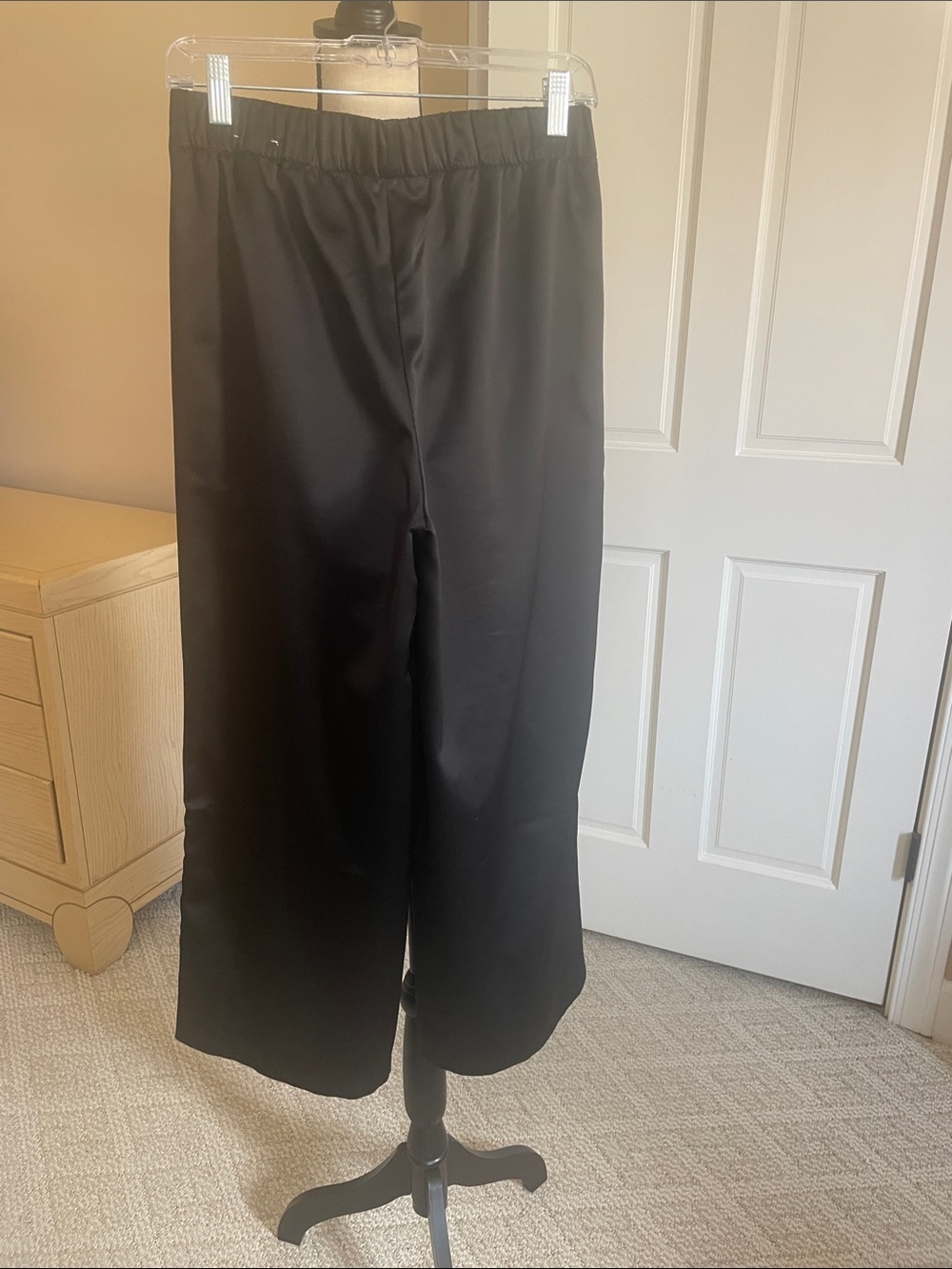 Ann Taylor Black Wide-Leg Dress Pants